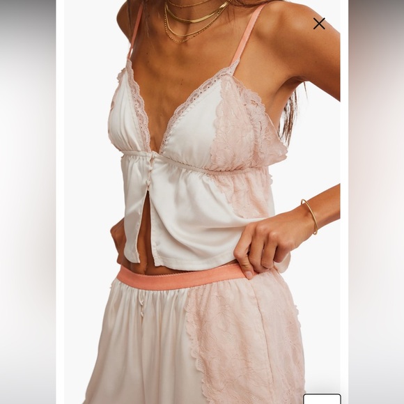 Free People White Satin Lounge Set - Picture 4 of 5